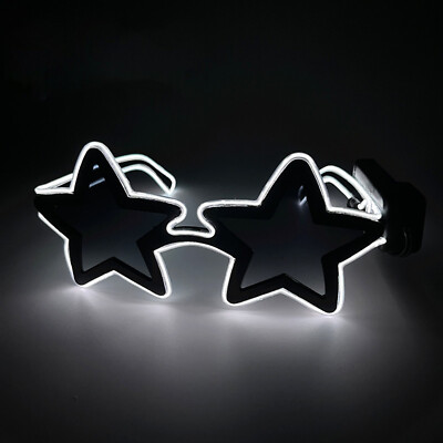 Sunglasses Star Shape Glasses LED Party Props Nightclub Disco Dancing Halloween