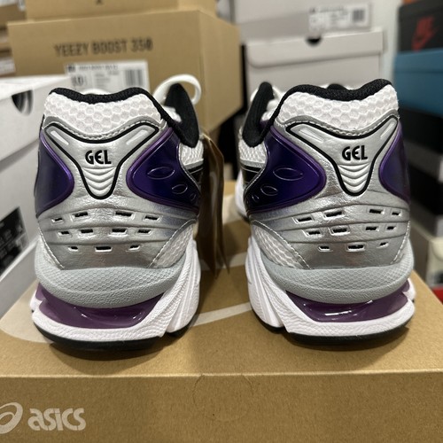 Pre-owned Asics Gel Kayano 14 Silver White Dark Grape 1202a056-111 Women's Size 12w/10.5m