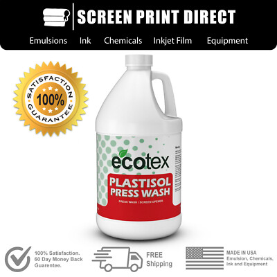 Ecotex  Plastisol Ink Cleaner - On Press Screen Opener / Ink Degradent - Gallon
