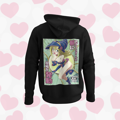 Herren Hoodie Yu Gi Oh YGO Hot Hentai Anime Waifu schwarzes magier m dchen