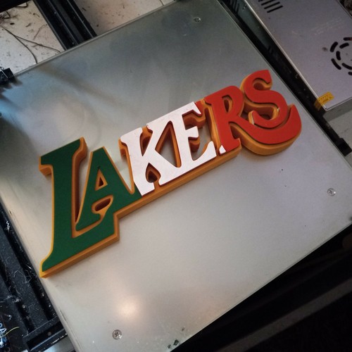 NEW!! LA Lakers NBA Logo wall mount. MEXICAN FLAG COLORS 12"×5" INCH 3D Printed