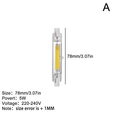 NEW LED R7S Glass Tube COB Bulb 78MM 5W 118MM 10W R7S Corn Lamp