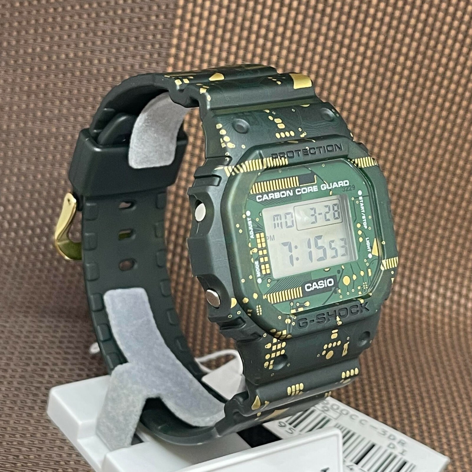 Pre-owned Casio G-shock Dwe-5600cc-3d Origin Camouflage Interchangeable Band & Bezel Watch