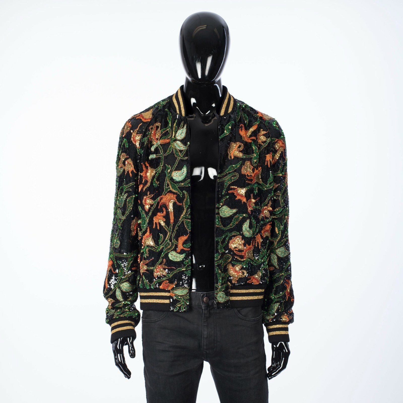 Pre-owned Celine 20900$ Sequins Embroidered Teddy Jacket In Multicolor