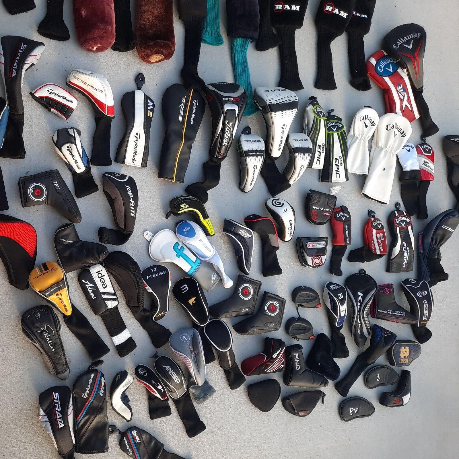 HUGE  Lot   Golf Club Socks Covers  Titleist  Callaway  Ping