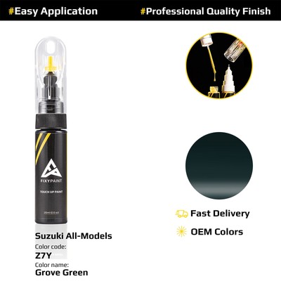 Touch up Paint for Suzuki Code: Z7Y Grove Green Fast Drying Scratch Repair