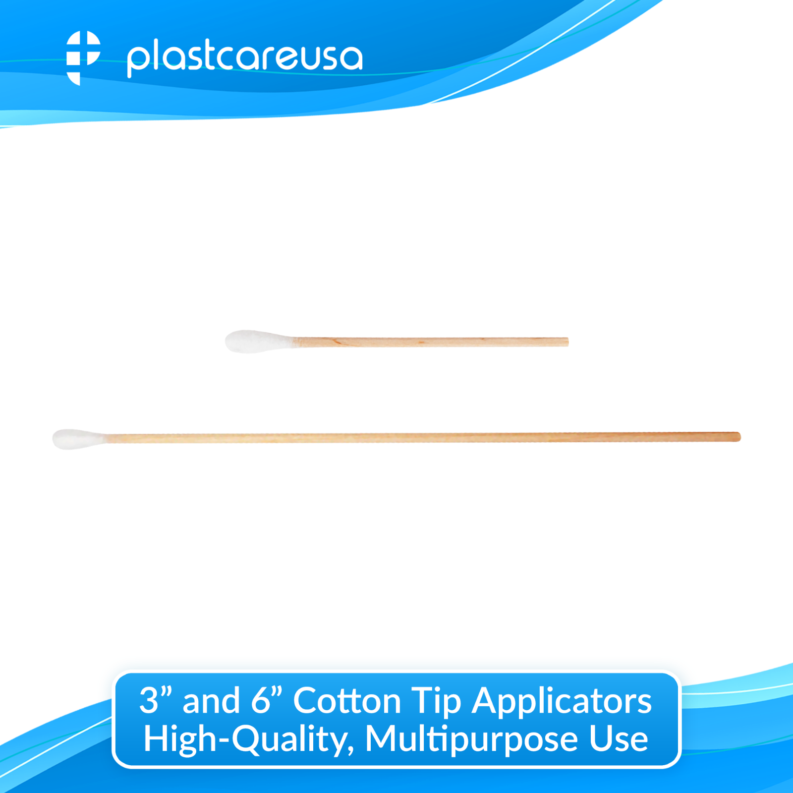 3" Cotton Tip Applicators - 1000 (10 x 100) Medical Swabs, Dental Wood Sticks
