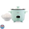 DASH Mini Rice Cooker Steamer with Removable Nonstick Pot, Keep Warm Function and Recipe Guide, .5 Quart, for Soups, Stews, Grains and Oatmeal - Aqua