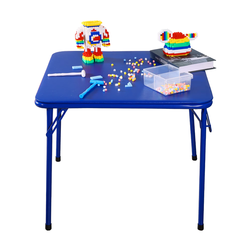 Portable Folding Table for 4 Kids, Multi-Purpose Kids Activity Table, F