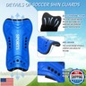 Liliful 4 Pcs Soccer Shin Guards Set for Kids Youth Include 1 Soccer Shin Guards with 3 Soccer Socks Protective Soccer Shin Pads Soccer Gear for Girls Boys Children Teens Kid(Blue)