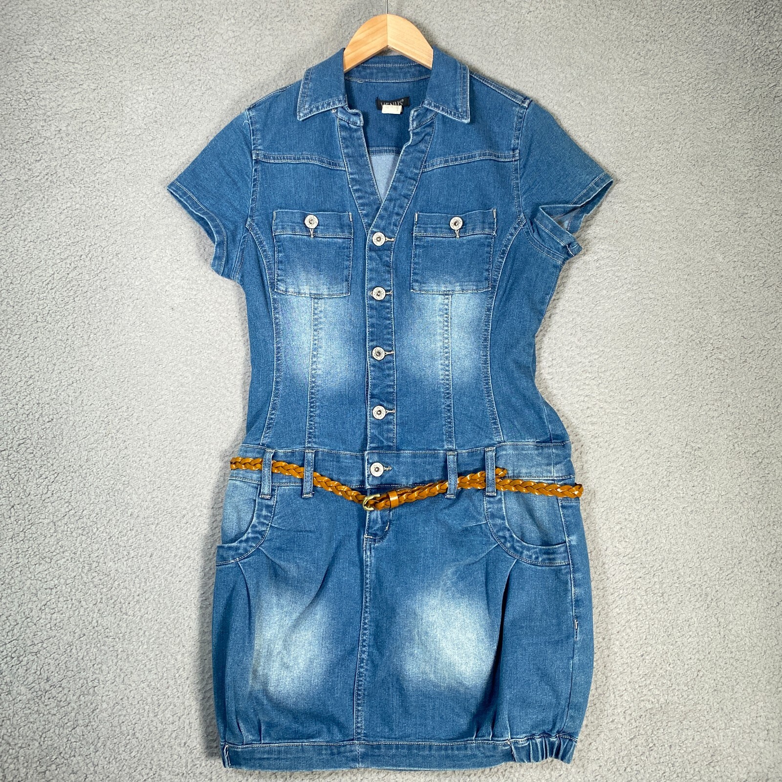 ワンピース Docking Denim Dress LLA0212 Docking Denim Dress LLA0212 – AuroraBoutique