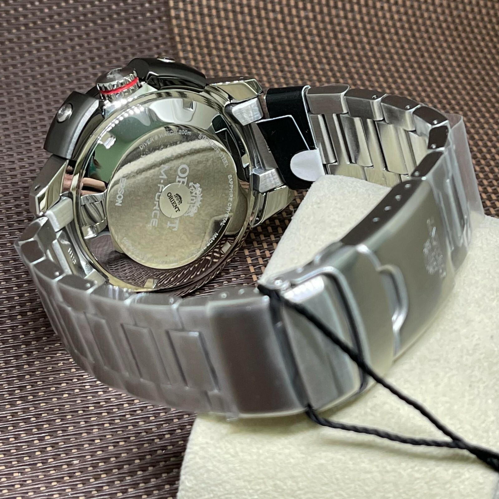 Pre-owned Orient M-force Ra-ac0l01b00b Automatic Black Diver's Rotating Bezel Watch Ac0l