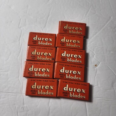 10 - 5 pack DUREX BLADES Double Edge Shaving NOS Vintage