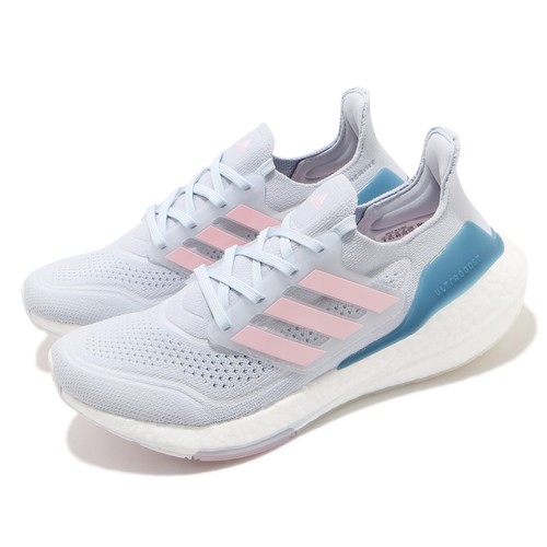 

adidas Ultraboost 21 W Серый Розовый Синий Женские Бег Бег Стиль жизни FY0395, Ultraboost 21 W