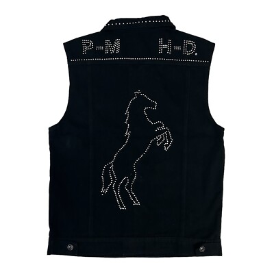 Harley Davidson x Post Malone Men's Large Studded Horsepower Vest Motorcycle NEW