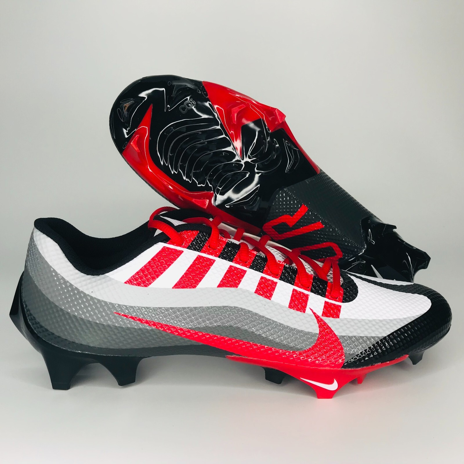 red and white cleats football