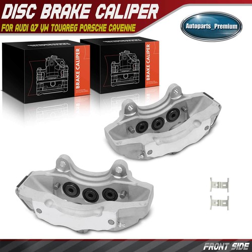 2pcs Front Side Brake Caliper for Audi Q7 2007-2015 VW Touareg