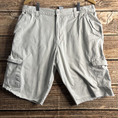 Ocean Pacific OP Cargo Shorts Mens 34 Beige Outdoor Utility Beach Casual Pockets