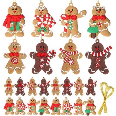 Annhao 24 Pezzi Ornamento Pan Zenzero Natale Ciondoli di Addobbi Natalizie O