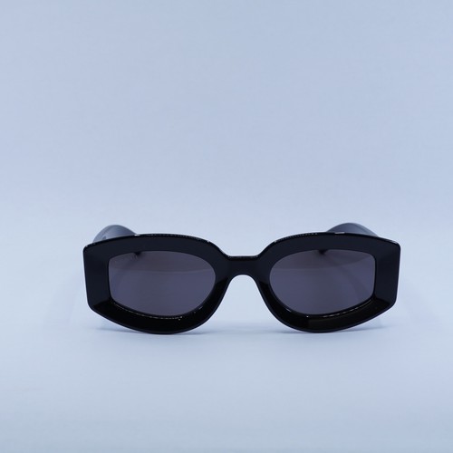 Pre-owned Gucci Gg1719s 001 Black/grey 51-23-145 Sunglasses Authentic In Gray