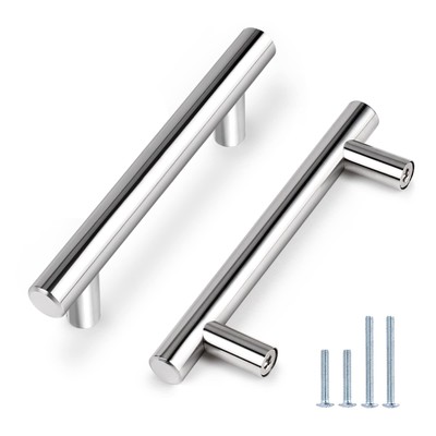 Probrico 10 Pack|3-1/2 Inch Polished Chrome Cabinet Pulls Stainless Steel Kit...