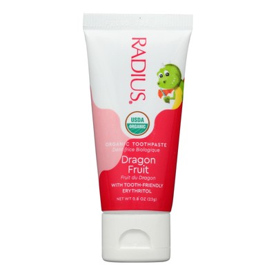 Radius - Organic Toothpaste Dragon fruit Tooth Friendly - Case Of 24 - .8 Oz