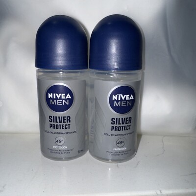 NIVEA Men Silver Protect 48 Hours  Deodorant Roll - 50ml, Pack of 2