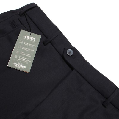 Meyer NWT Dress Pants Size 50 34 US Bonn Solid Blue Wool Blend