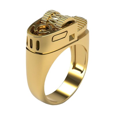 Italian Lighter Shape Ring European And American Punk Style