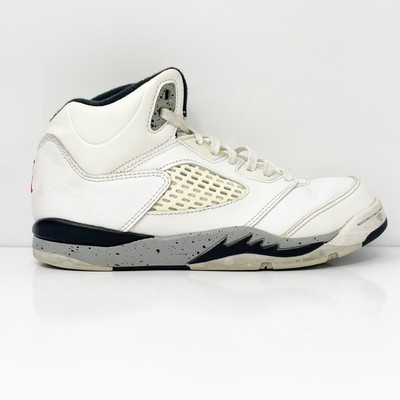 

Nike Boys Air Jordan 5 Retro 440889-104 Белые баскетбольные кроссовки Кроссовки Размер 3Y, Белый, Air Jordan 5 Retro