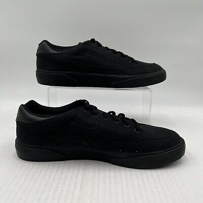 Size 10.5 Nike GTS 97 Canvas Skate Shoes Classic Triple Black DA1446-003 Men's