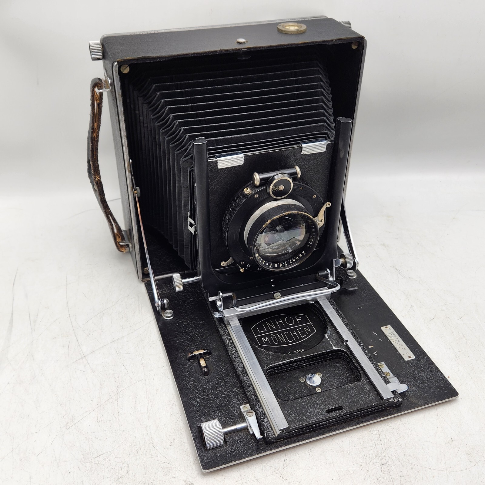 Rare Linhof Munchen 13x18 Technika Camera w/ 4x5 Back Rare Linhof Munchen 13x18 Technika Camera w/ 4x5 Back