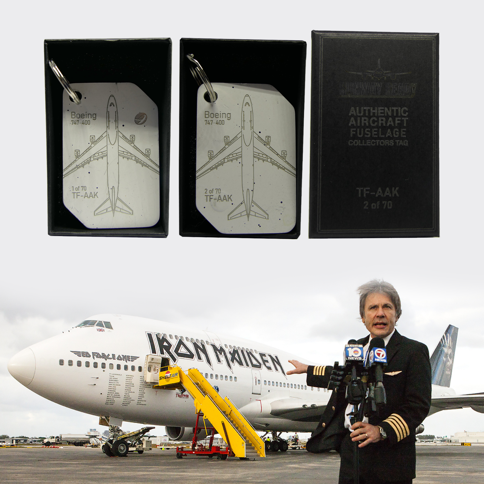 「Ed Force One」 Aviationtag ボーイング747-400 Iron Maiden's Ed Force One Lives On – Limited Aviationtag