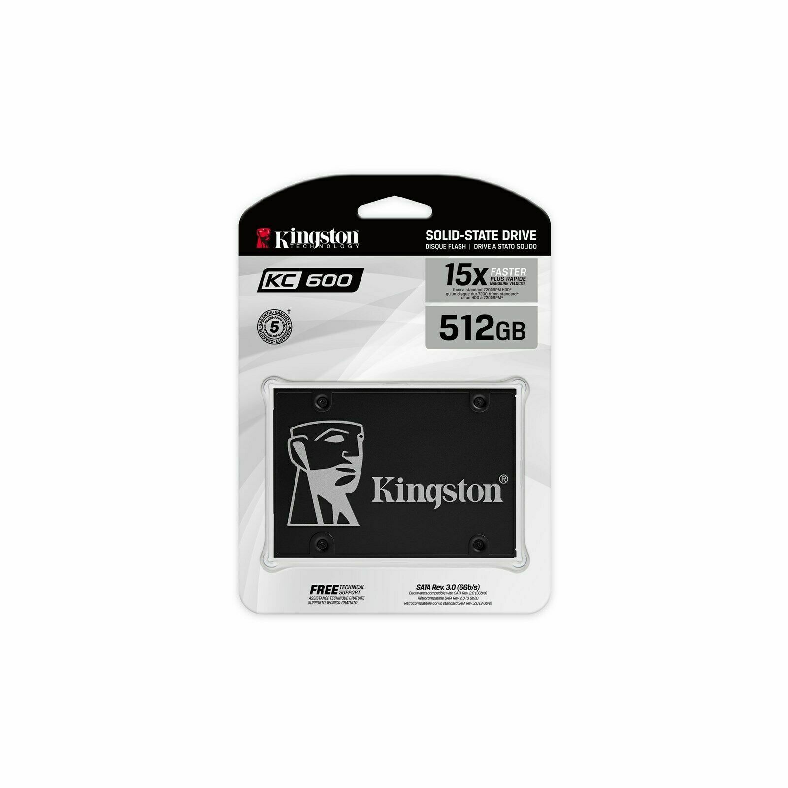 King Stone KC600SSD512GB5個セット（Kingston KC600 SSD SKC600