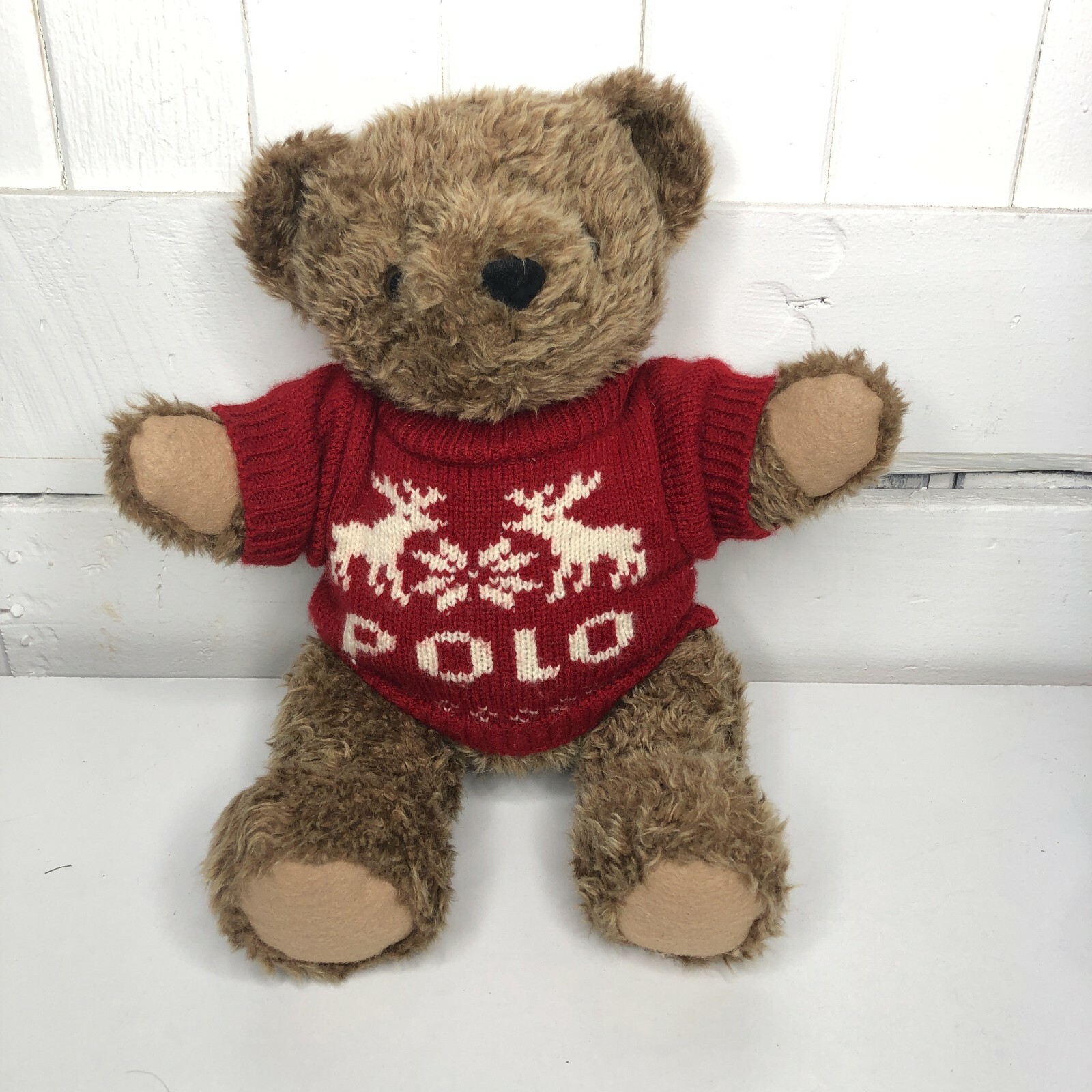 1998 ラルフローレン ポロベア ぬいぐるみ Vintage Polo Ralph Lauren 1998 Brown Teddy Bear w/ Red