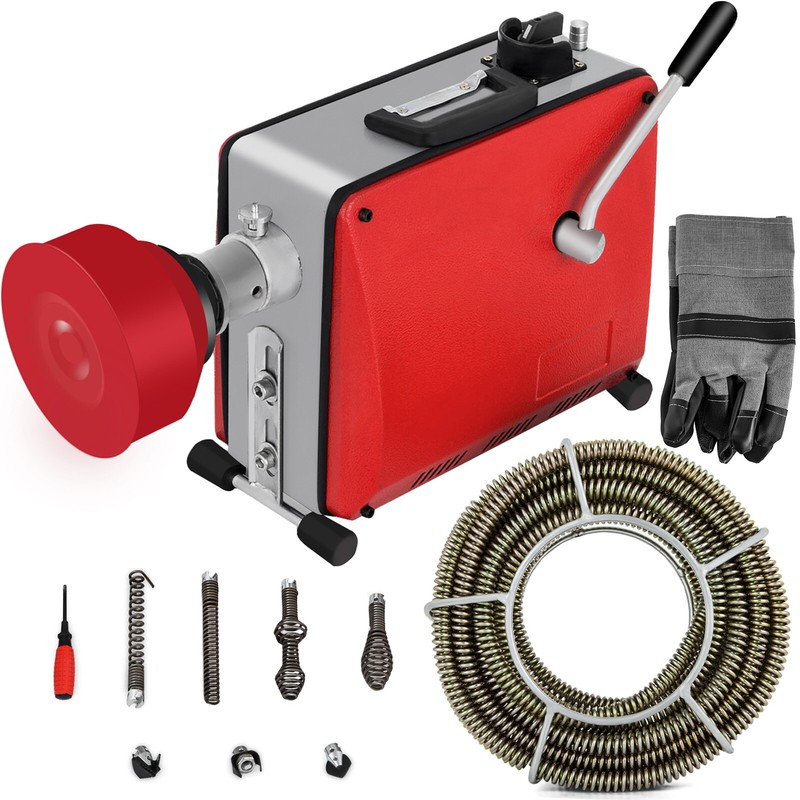 Vevor Machine De Nettoyage Tuyaux DéBoucheur ÉLectrique 390 W 230 V 20-100 Mm