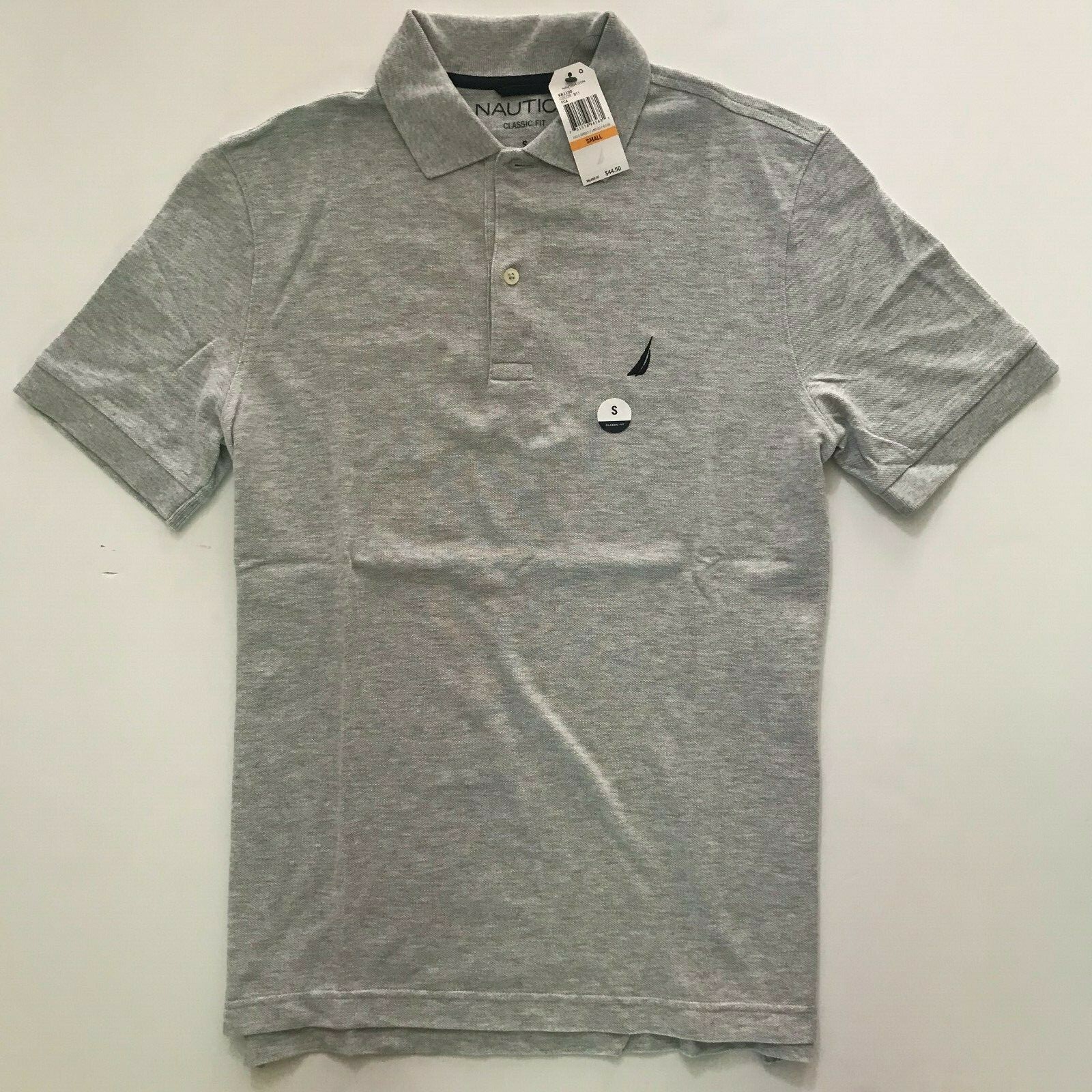 NWT Nautica Mens All Cotton Classic Fit Short Sleeve Performance Deck Polo Shirt