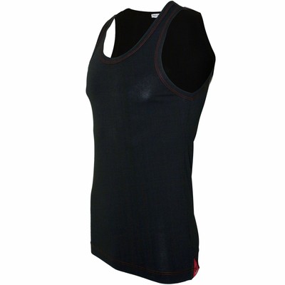 DOLCE & GABBANA DOLCE & GABBANA SPORT PIMA BAUMWOLLE STRETCH HERREN GYM WESTE, SCHWARZ