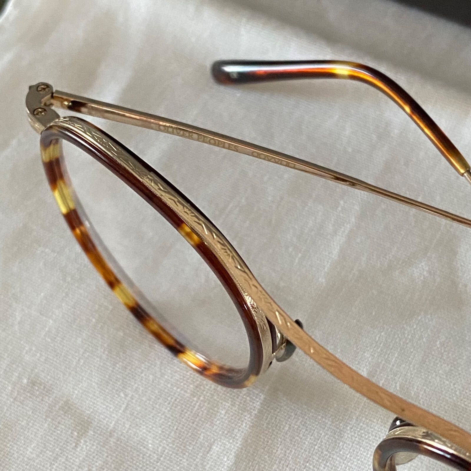 Pre-owned Oliver Peoples Mp-3-xl Sunglasses Tortoiseshell 46 □ 22 - 145 From Japan In Clear