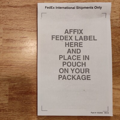 FedEx International Shipment Pad 155263 