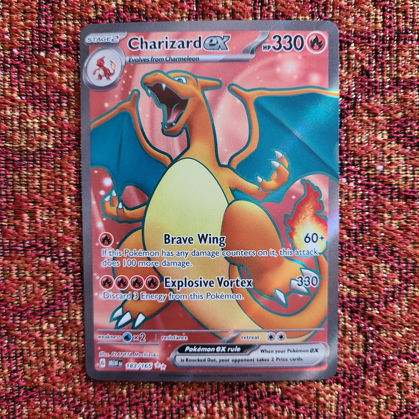 ポケモンカード　Charizard EX 151 Pokemon SV 151 Charizard EX 199/165 AGS Mint+ 9.5 Full Art