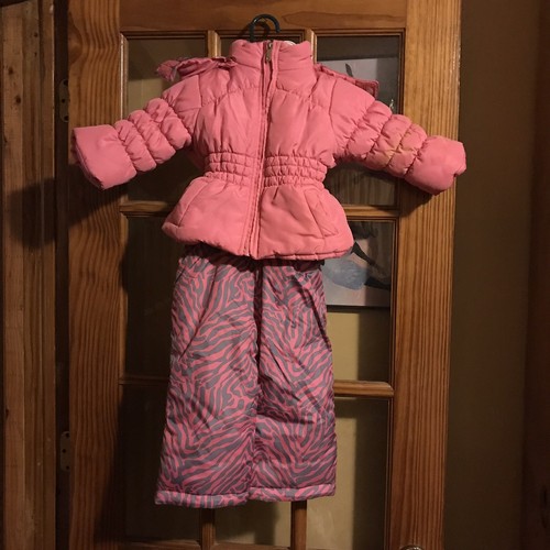 London Fog Kids Pink FurTrimmed Hooded Coat Girls size 18 month