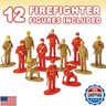 ArtCreativity 2.5 Inch Mini Fireman Figurines for Kids- Set of 12- Free Standing Firefighter Toys Figures- Birthday Party Favors for Boys and Girls, Goody Bag Fillers, Cake Toppers and Decorations
