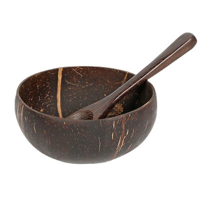 1 Set 12-15cm Coconut Shell Food Bowl Large Capacity Tableware Natural Coconut
