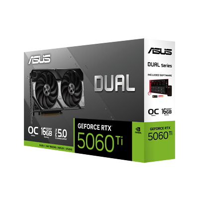 ASUS DUAL-RTX5060TI-O16G Graphics Card GeForce RTX 5060 Ti 16GB