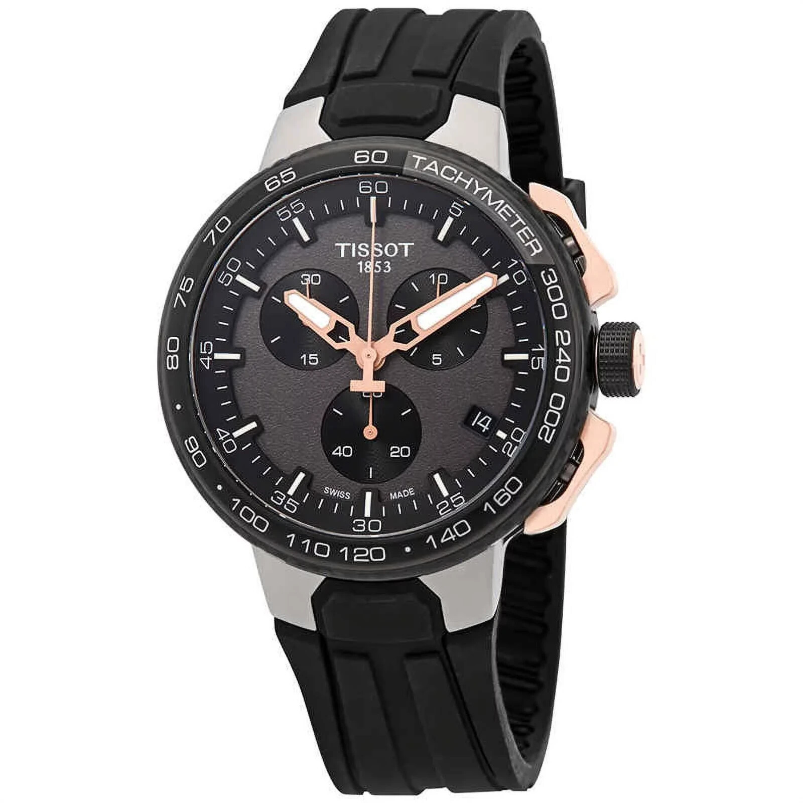 Pre-owned Tissot T-race Black Dial Chronograph Men's Watch - T111.417.37.441.07