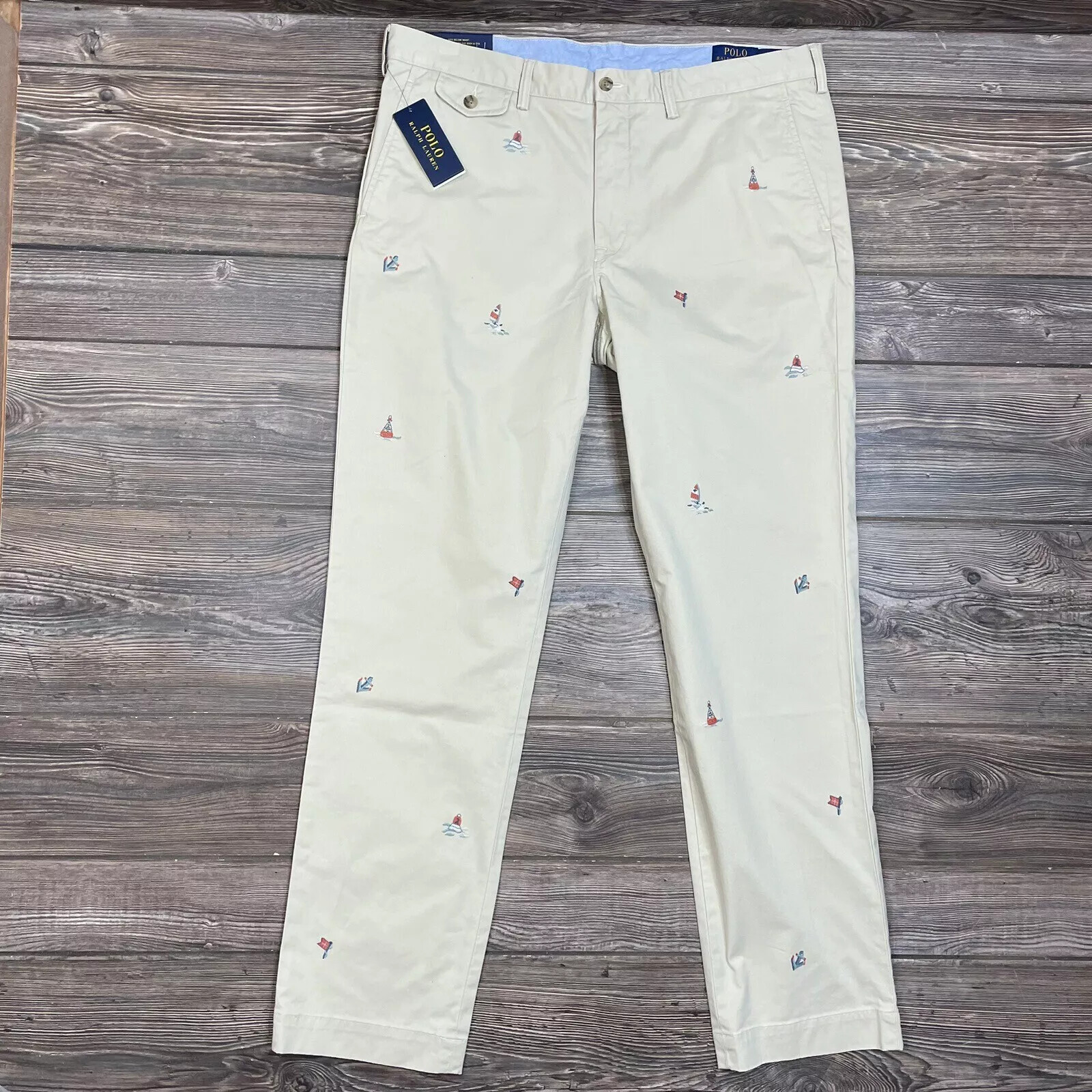 NWT $148 POLO RALPH LAUREN Men's Pants Slim Fit Embroidered NWT $148 POLO RALPH LAUREN Men's Pants Slim Fit Embroidered