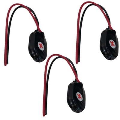 3x 1.2V 160mAh Rechargeable Button Cell Batteries w/ Wires Dog Collar LED Lights