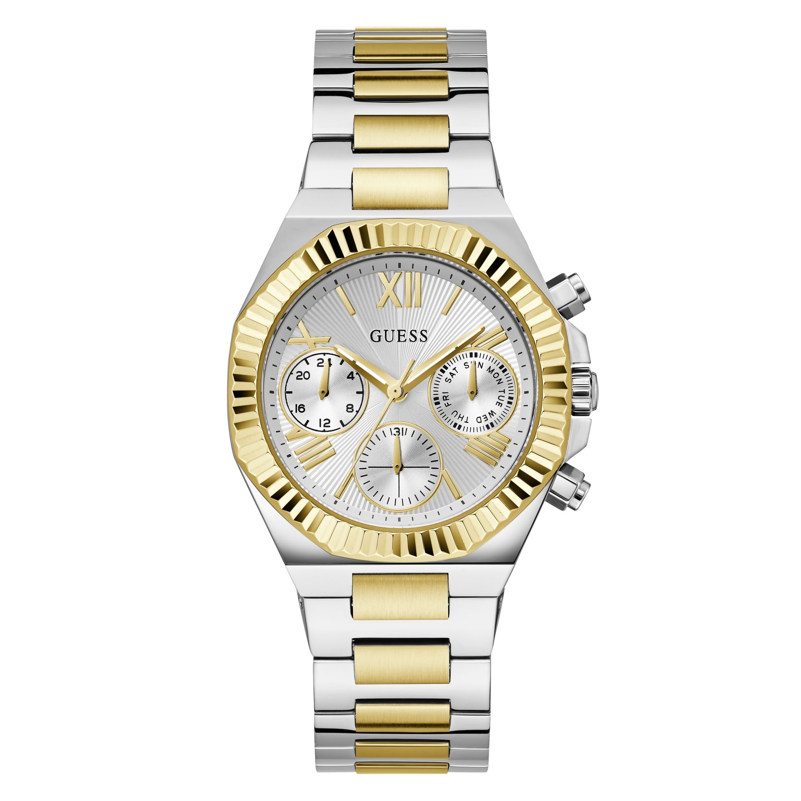 Pre-owned Guess Women Watch Equality Gw0769l3 Stainless Steel