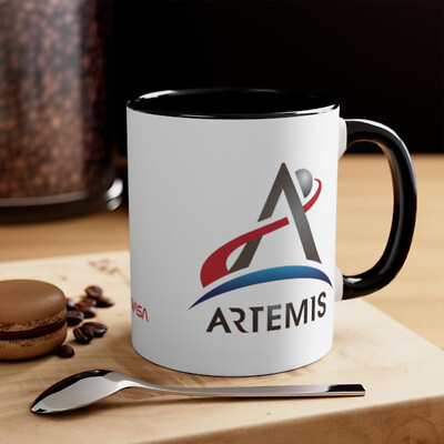 NASA Logo Artemis Mug, Moon & Mars, 2 Sided, 11oz, Space X, FREE US Shipping